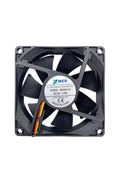 Genel Markalar 80X80X25mm RULMANLI 12V 0.30A 3P XMER FAN