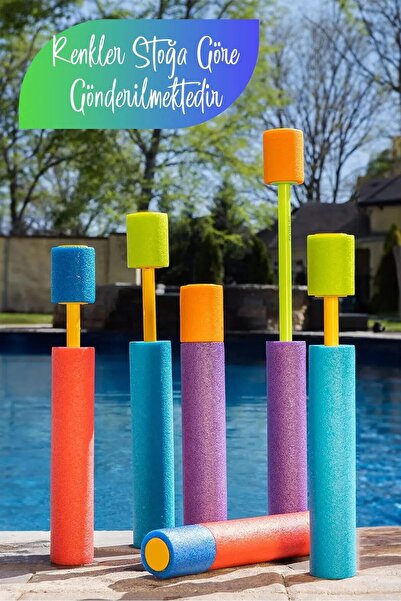 Ozsport 3 Adet Pompalı Su Tabancası Water Gun Sünger Kaplı Yaz Plaj Havuz Oyuncağı Su Pompası 40 cm