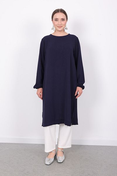 Linvey Women's Daily Comfortable Stylish Kraş Ayrobin Long Sports Tunic with Elastic Sleeves