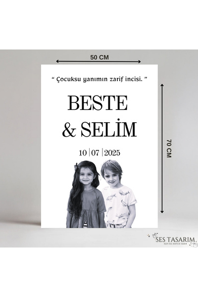 Sestasarmm Fotoğraflı Karşılama Panosu, Çocukluk Fotoğrafı, Düğün, Nişan, Doğ...