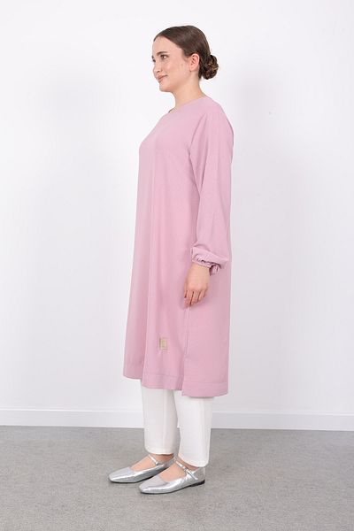 Linvey Women's Daily Comfortable Stylish Kraş Ayrobin Long Sports Tunic with Elastic Sleeves