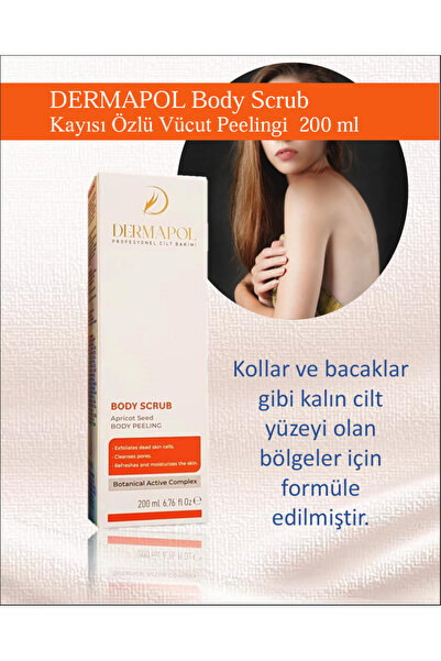Dermapol BODY SCRUB Kayısı Özlü Vücut Peeling 200 ml