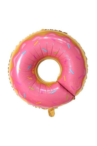 partidolu Pink Color Donut Shaped Foil Balloon 86 X 86 Cm 1 Piece Hawa