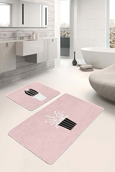 Realhomes مجموعة ممسحة حمام حديثة مكونة من قطعتين غير قابلة للانزلاق وقابلة ل...