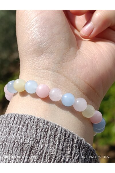ttasdevri Soft Renklerde Kuvars Doğaltaş Bileklik