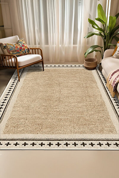 ferahome Dijital Baskı Kaymaz Dot Taban Yıkanabilir Halı Oda Salon Kesme Yoll...