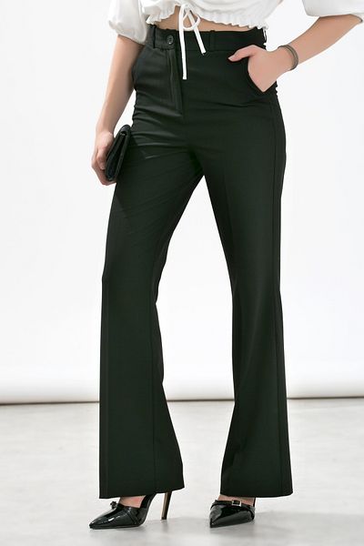 LA PANTE Flared Leg Woven Trousers