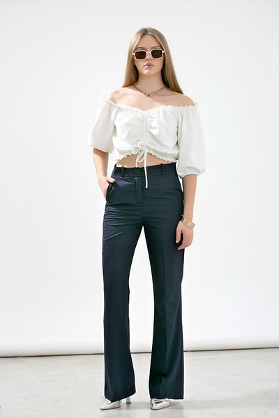 LA PANTE Flared Leg Woven Trousers