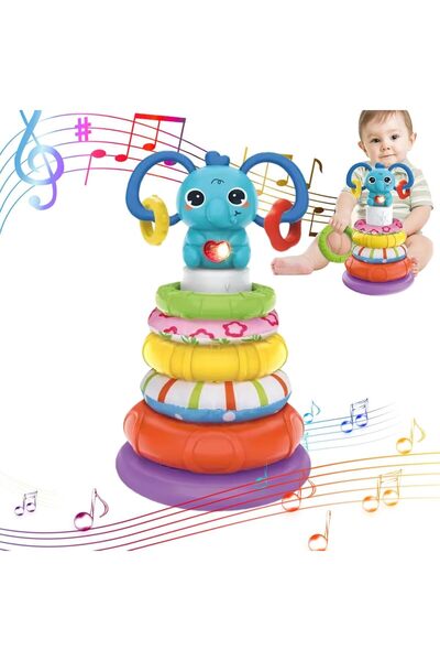 OEM Jucărie interactivă pentru bebeluși și copii mici, turn piramidal stivuib...