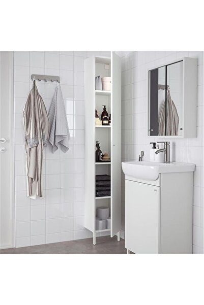 IKEA Nysjön Yüksek Banyo Dolabı 30x190 Cm Beyaz Renk