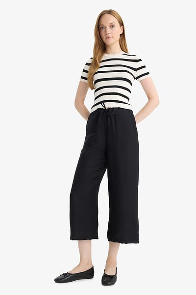 DeFacto Παντελόνι Capri από λινό look A6764ax23sm