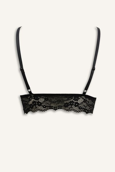 DeFacto Fall In Love Triangle Bralette με δαντέλα με επένδυση
