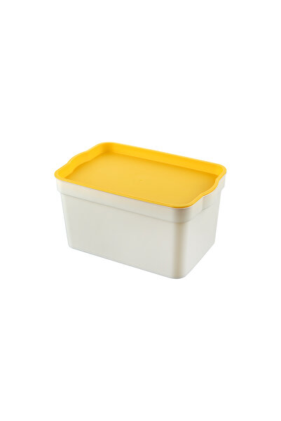Waldern Home Retro Colorful Lid Storage Box 2.3 Lt Multi-Purpose Storage Container Multi Color