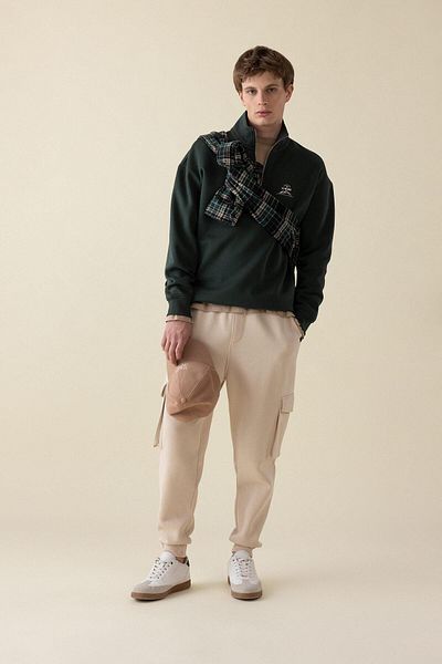 DeFacto Jogger-Jogginghose mit normaler Passform, Cargo-Taschen, Basic, gerade Taille, Schnürung, elastische Beine Y5533AZ24AU