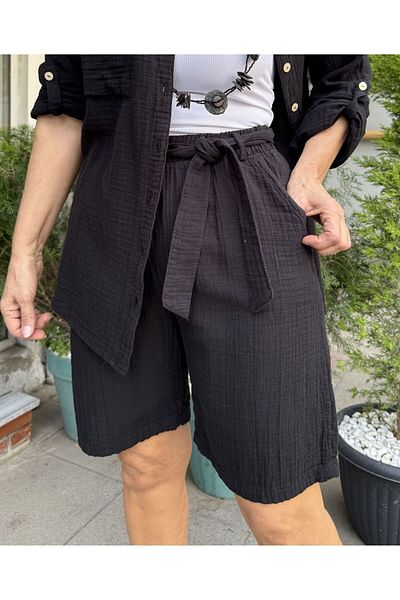 DenizEge Muslin Shorts Black