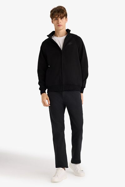 DeFacto Cardigan cu blană moale imprimat cu guler în picioare Boxy Fit E1367AX25SP
