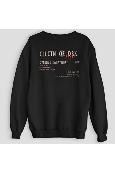 VBSVİBES سويت شيرت مطبوع عليه سمك القد - رقبة دائرية، مقاس كبير، تصميم، اتجاه