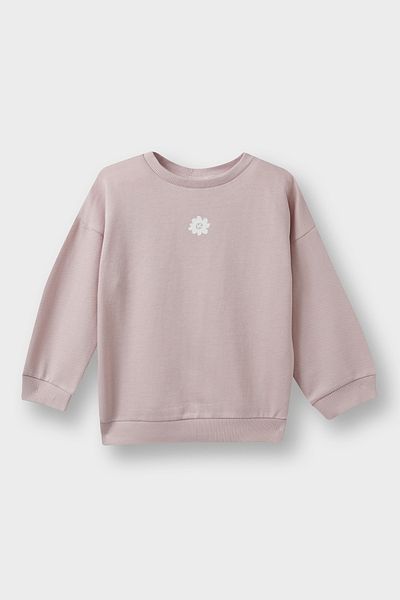 DeFacto Baby Girl Regular Fit Crew Neck Floral Sweatshirt E8351A525Au