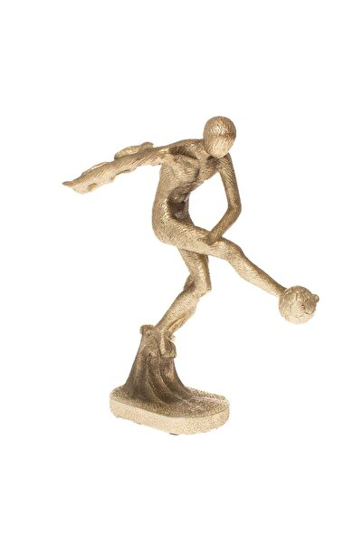 Ella Home Italia Αγαλματίδιο ποδοσφαιριστή, Ρασίνα, Χρυσό, 28 cm