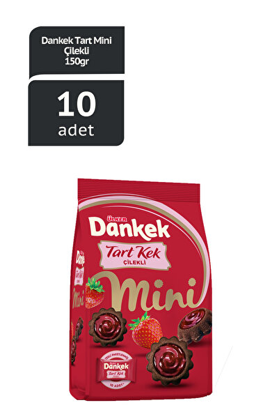 Ülker Dankek Tart Mini Çilekli Kek - 150 gram - 10 Adet