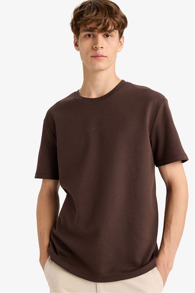 DeFacto Boxy Fit Crew Neck Printed Short Sleeve T-Shirt F8590Ax25Hs