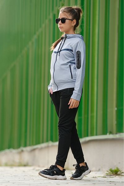 Zaziko Kids Unisex Diving Fabric Hooded Tracksuit Set Esf-600