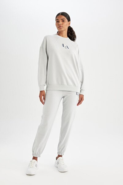 DeFacto DeFactoFit Jogger Eşofman Altı NBA Los Angeles Lakers Oversize Geniş Kalıp Cepli Standart Boy C8105A