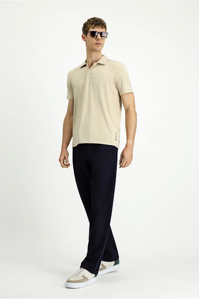 Kiğılı Techno-Line Regular Fit Lycra Printed Polo Neck T-Shirt