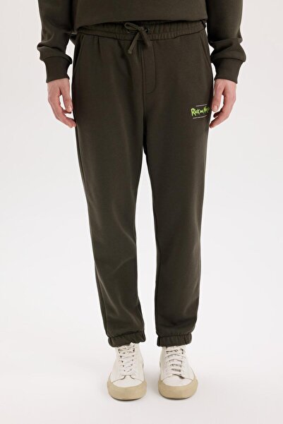 DeFacto Rick and Morty Jogger Eşofman Altı Regular Fit Beli Paçası Lastikli Bağcıklı Cepli C6509AX24AU