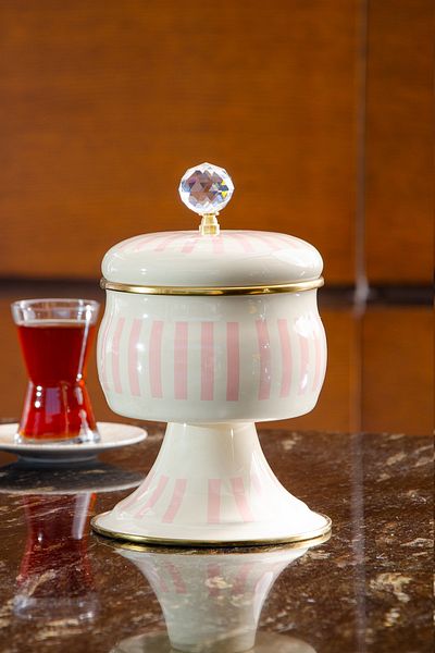 Le murano Blush Royale Enamel Sugar Bowl – 900 ml |   12cm