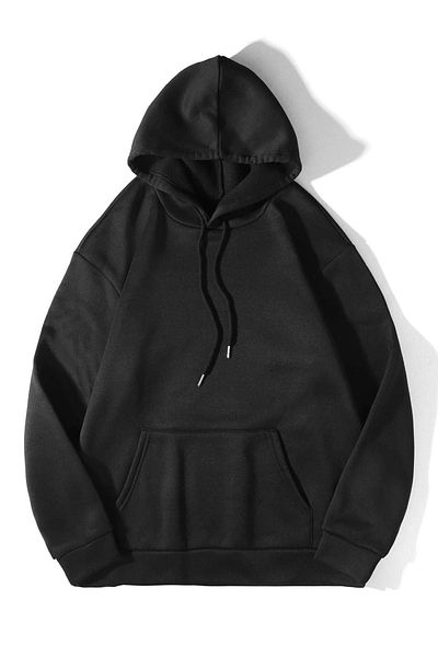 VBSVİBES Hanorac negru unisex oversize cu imprimeu Kapi