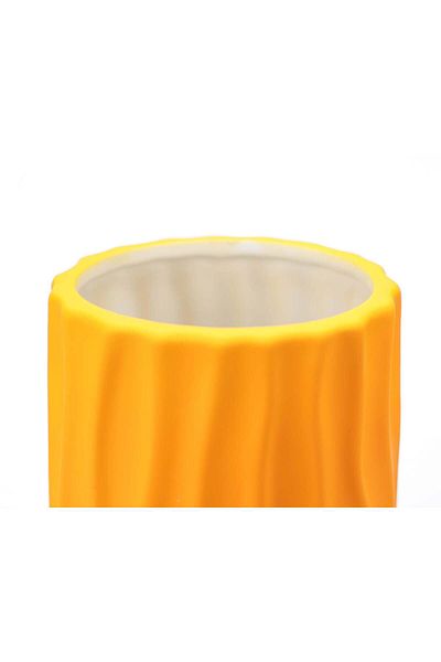 Ella Home Italia Vaza decorativa "Waves" galben