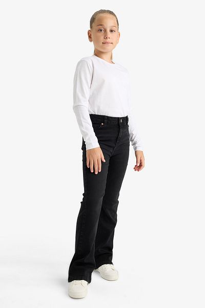 DeFacto Girls' Flare Fit Spanish Leg Jean Pants E6183A825Au