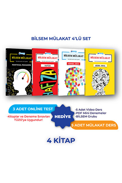 Teknookul Yayınları BİLSEM MÜLAKAT 4'LÜ SET