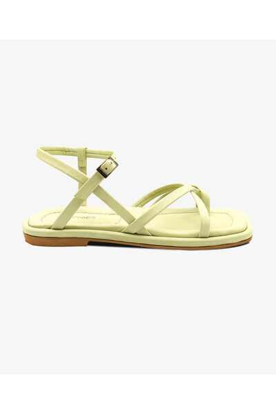 Greyder Kadın Neon Yeşili Hakiki Deri Sandalet 4Y2CS59032