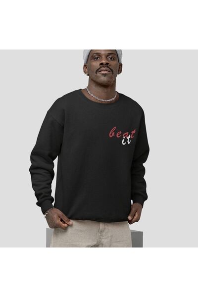 VBSVİBES Світшот з принтом Beat It - Велосипедний комір, оверсайз, дизайн, тренд