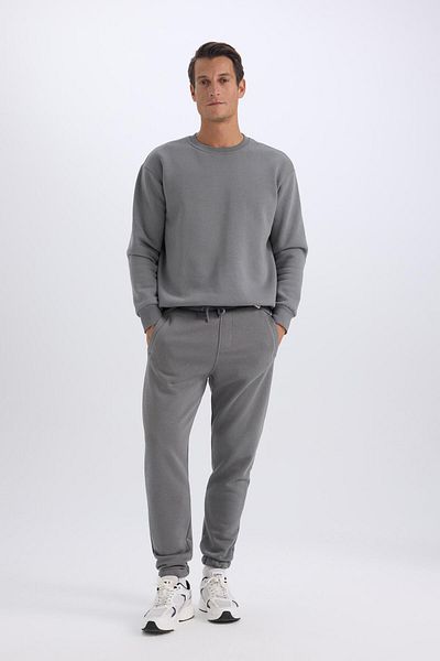 DeFacto Pantaloni de sport Jogger - Fit standard, talie cu șireturi, picior elastic, cu buzunare A6468ax24au