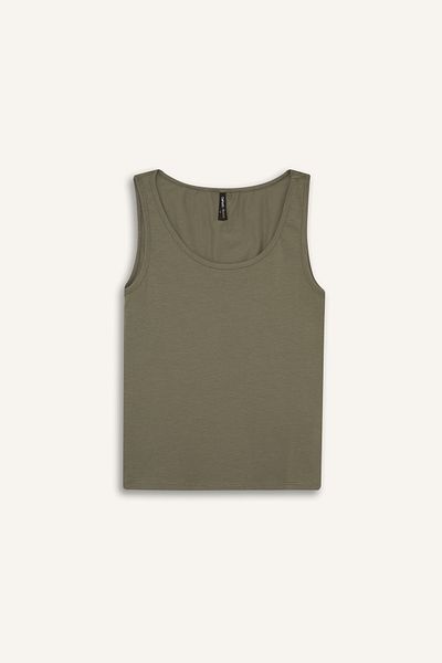 DeFacto Slim Fit Slim Fit Decolteu în U Basic Solid Tank Top I1059az24sm