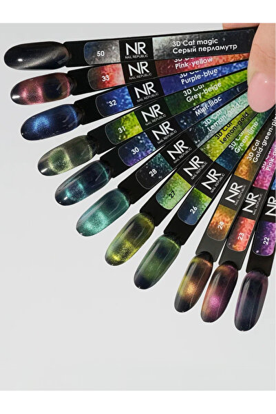 Nail Republic Kalıcı Oje Yeşil Kedi Gözü Efekti 3D 26, 10 ml – Mıknatıslı Jel Oje
