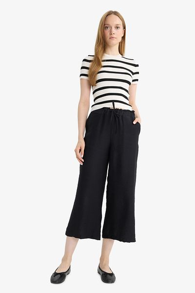 DeFacto Παντελόνι Capri από λινό look A6764ax23sm