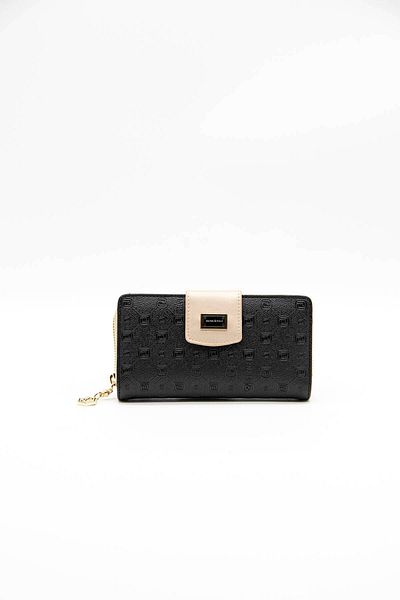 Silver Polo Ασημί & Polo Black - S.nut SP928 Γυναικείο πορτοφόλι & θήκη για κάρτες