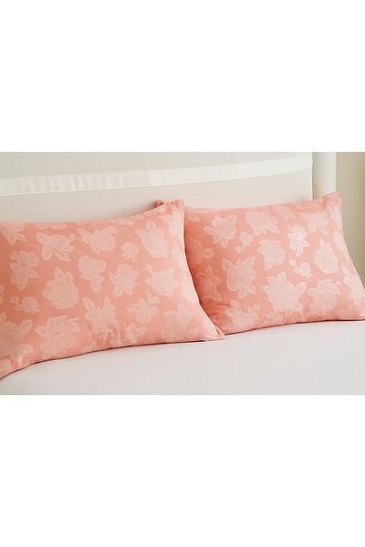 Boema Home Deco Set of 2 goose down and feather pillows, high firmness, 1500gr, 50x70 cm, Pink