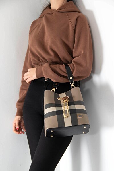 Silver Polo Kahve - Siyah SP967 Kadın Çapraz Çanta