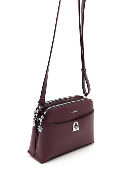Silver Polo Burgundy - Burgundy Sp623 Women's Crossbody Bag