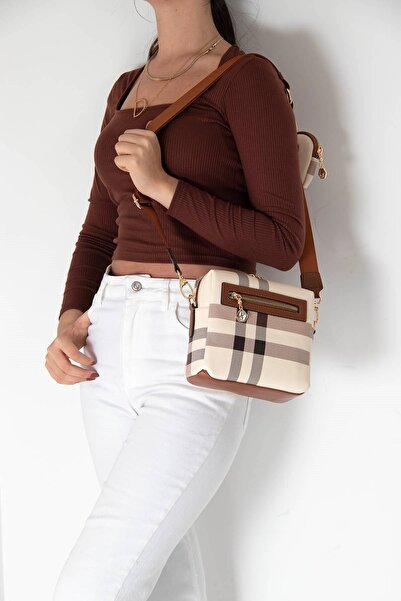 Silver Polo حقيبة كروس نسائية كريم - تابا SP1038