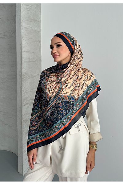 Stella Eşarp Colorful Paisley Ethnic Patterned Soft Cotton Shawl