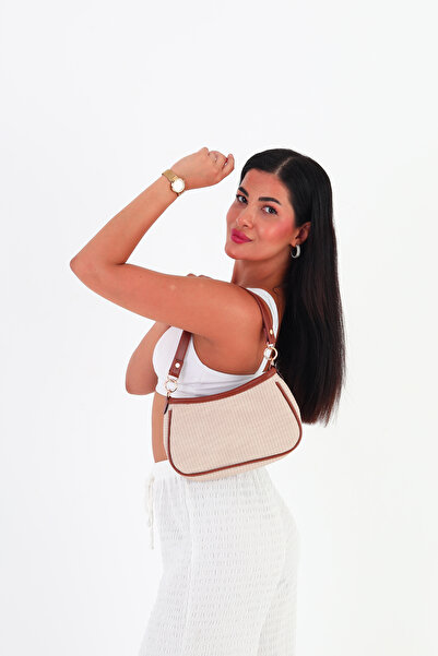 GUONN Geantă de umăr Larion Wicker Baguette - Geantă de mână pentru femei