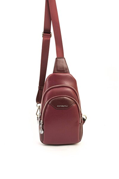 Silver Polo Burgundy - Geantă de talie pentru femei Burgundy SP959