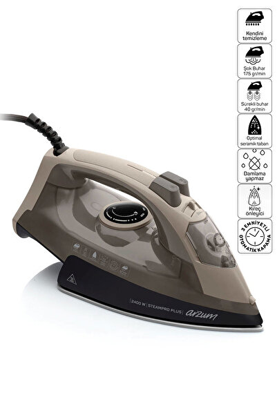 Arzum Steampro Plus Optimal Buharlı Ütü Seramik Taban 2400W - AR6016