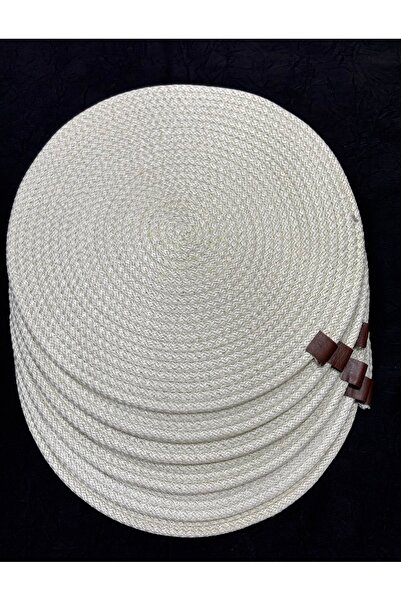 Muensu Set de 6 suporturi de masă american Servis Runner, din plasă, din paie...